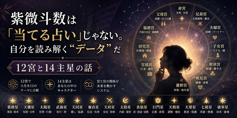 解読！人生の秘密を読み解く紫微斗数とは？12宮・14主星を徹底解析